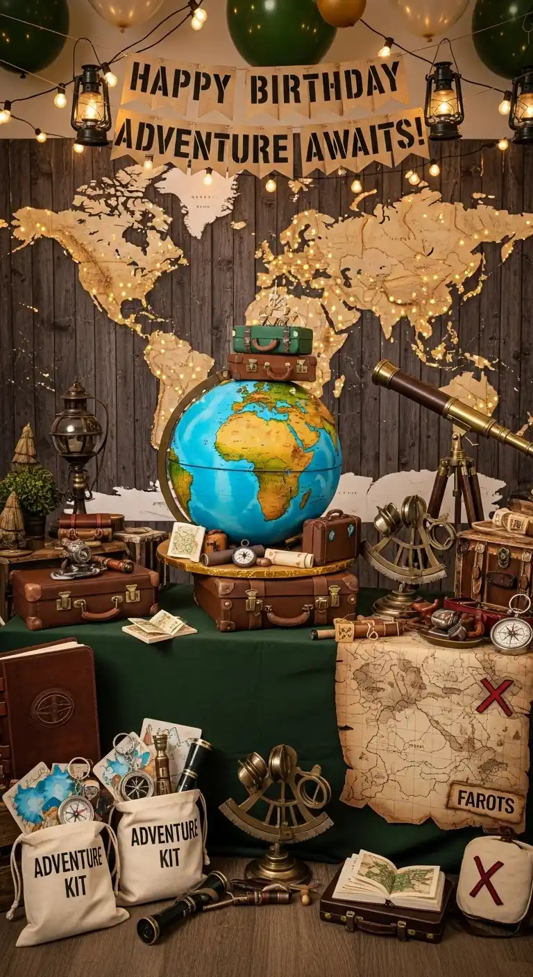 Birthday Party Themes for Men: 19 Fun Ideas 5 1. Adventure Traveler Theme