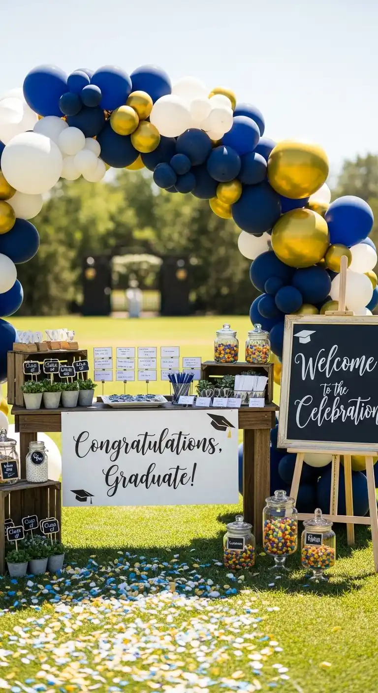 Throw a Memorable Graduation Party: 23 Fun Ideas 5 1. Create a Personalized Welcome Zone