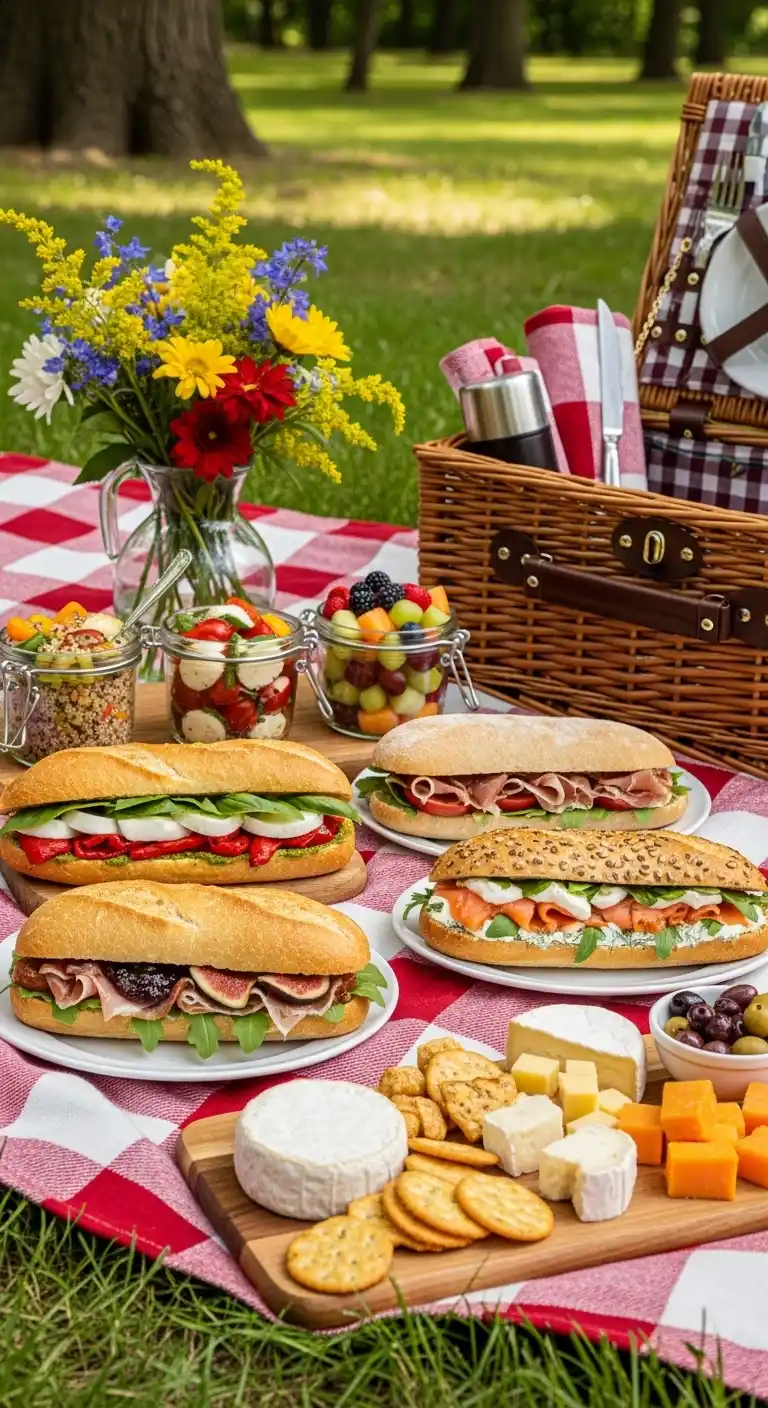 23 Easy Picnic Party Ideas to Try Now 5 1. Gourmet Sandwich Picnic