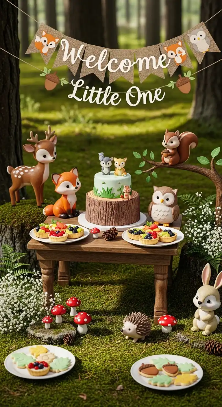 Adorable Baby Shower Theme Ideas You’ll Love 5 1. Little Woodland Friends Theme