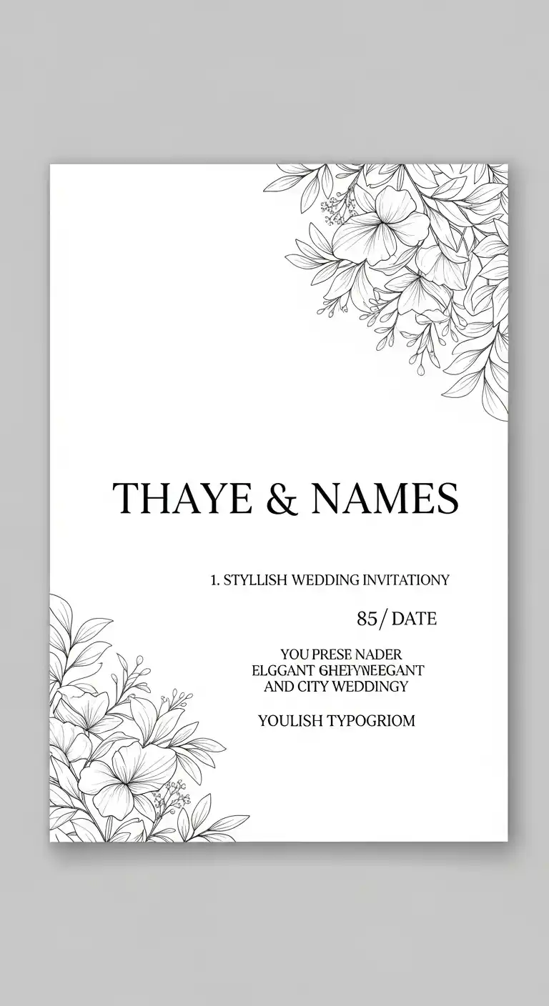 Stylish Wedding Invitations: 21 Chic Designs to Love 5 1. Minimalist Typography Designs