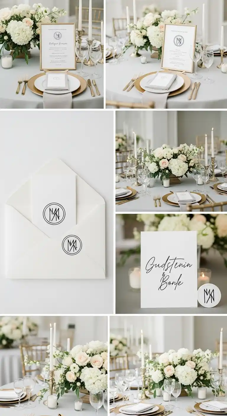 Extravagant Wedding Ideas: 25 Luxe & Stunning Inspirations 14 10. Custom-Designed Wedding Monograms and Branding