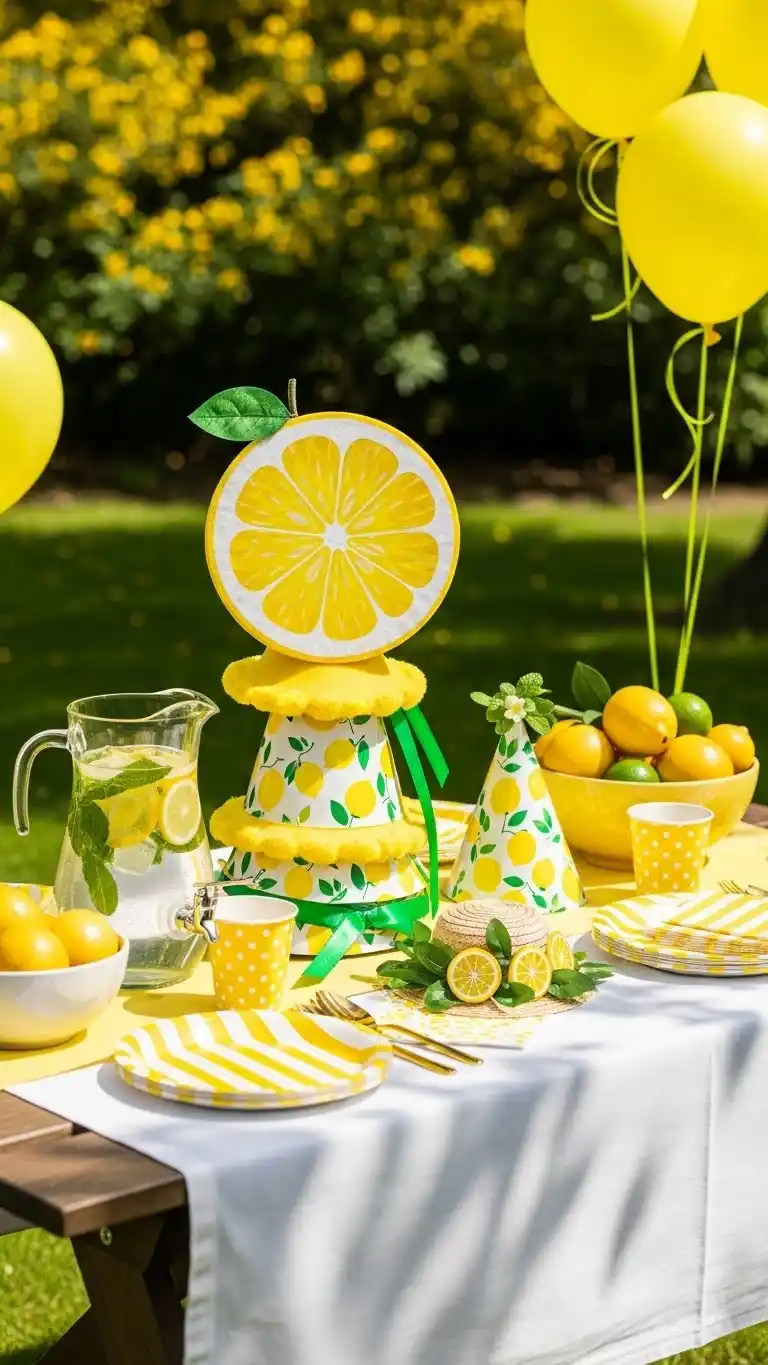 Lemon Themed Party Ideas: 23 Ways to Celebrate in Style 14 10. Lemon Party Hats and Accessories