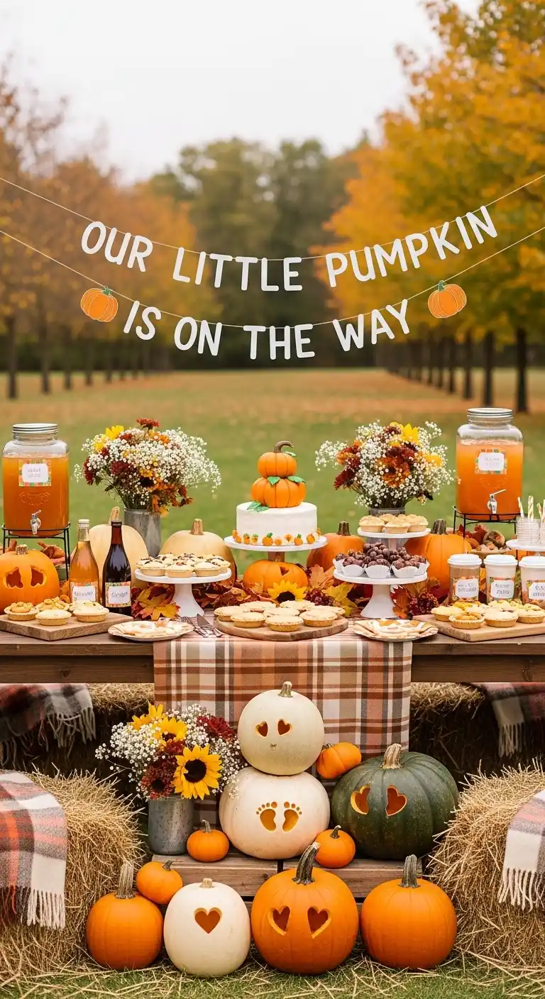 Adorable Baby Shower Theme Ideas You’ll Love 14 10. Little Pumpkin Theme