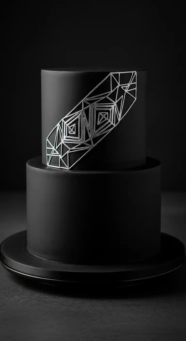 21 Easy & Cool Birthday Cake Ideas for Men 14 10. Minimalist Modern Black Cake