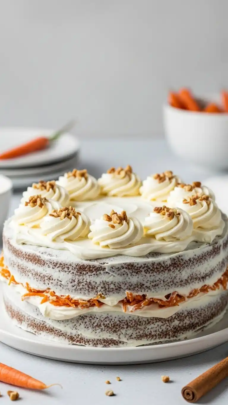 Fathers Day Cake Ideas: 21 Treats Dad Will Love 14 10. Rustic Carrot Cake with Smooth Cream Cheese Frosting