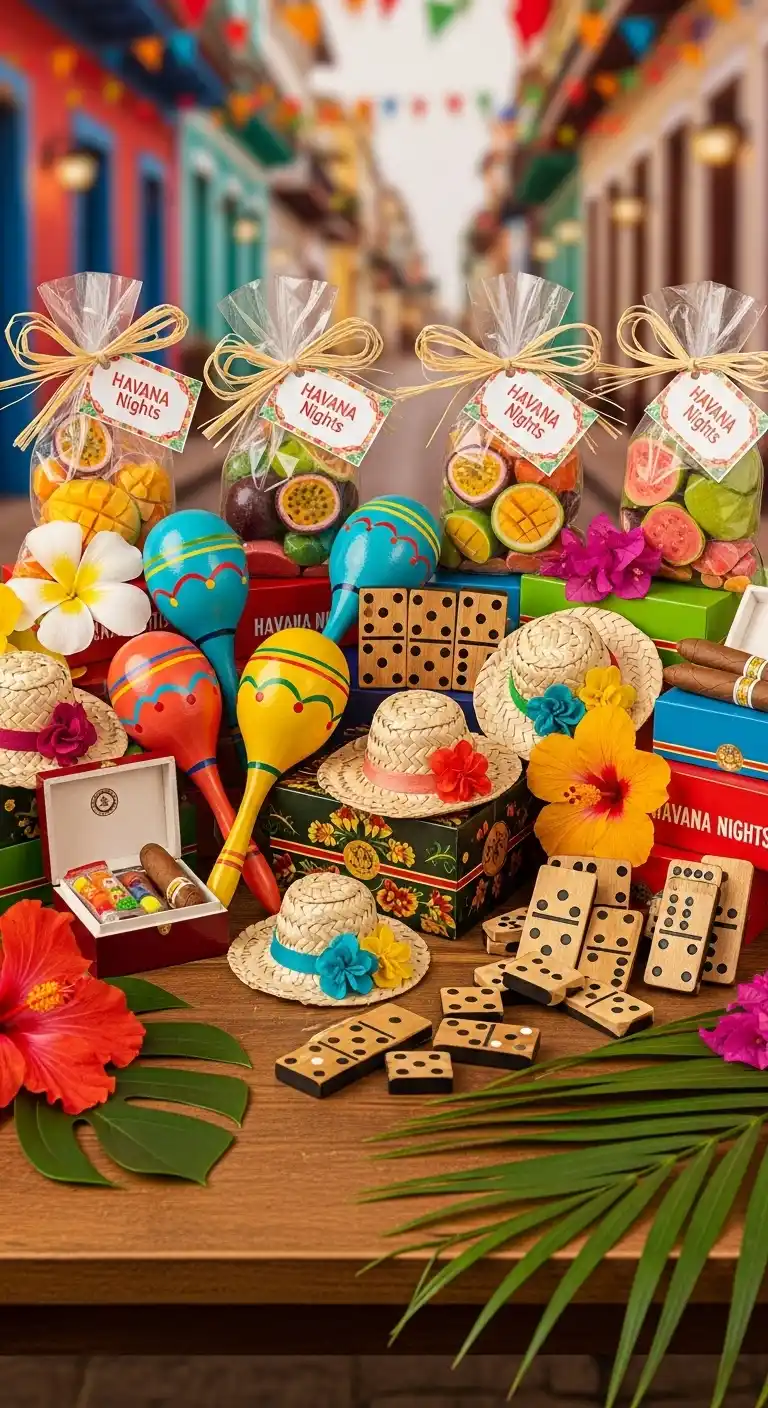 21 Inspiring Havana Nights Party Ideas You’ll Adore 15 11. Caribbean-Themed Party Favors