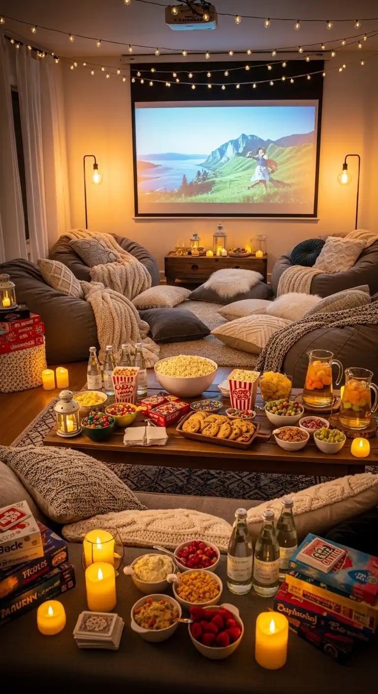 Housewarming Party Ideas: 19 Creative Ways to Celebrate 15 11. Cozy Movie-Style Lounge Night