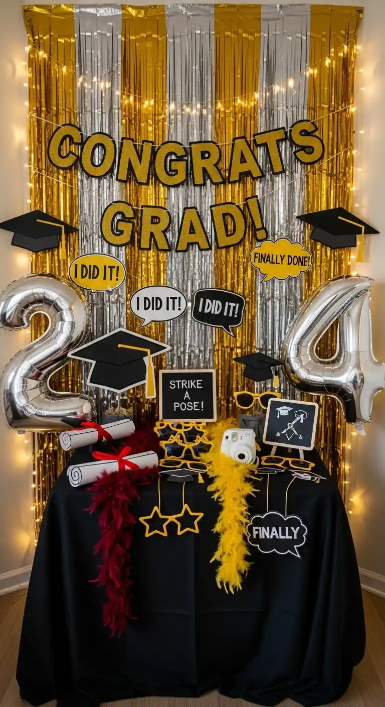 High School Graduation Party: 19 Fun Celebrations 15 11. Creative Photo Booth Corner