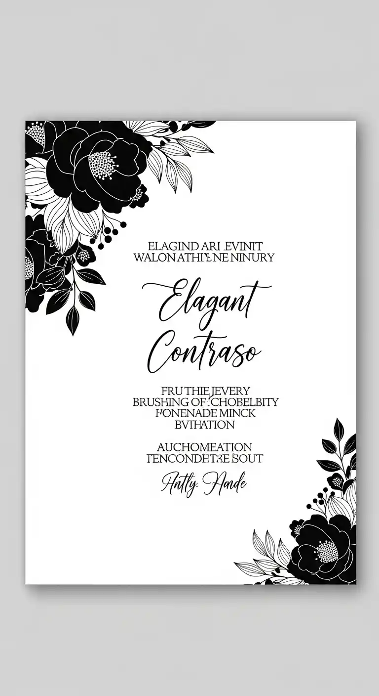 Stylish Wedding Invitations: 21 Chic Designs to Love 15 11. Elegant Black-and-White Contrast