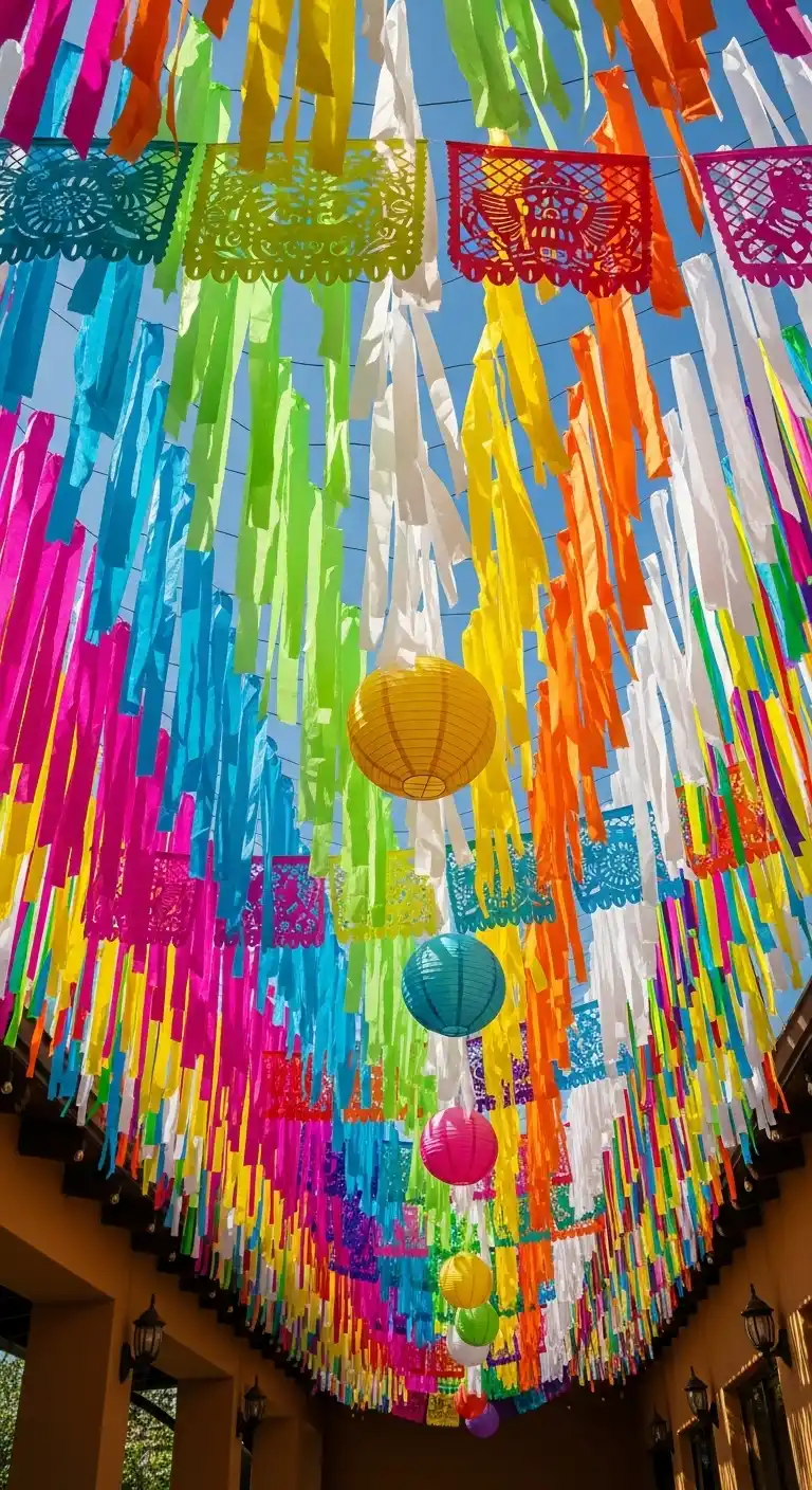 Fiesta Party Decorations: 19 Bright Ideas for a Vibrant Bash 15 11. Hanging Streamers