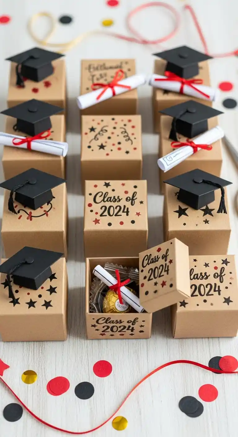 21 DIY Graduation Party Favors That Wow Your Guests 15 11. Mini Gift Boxes