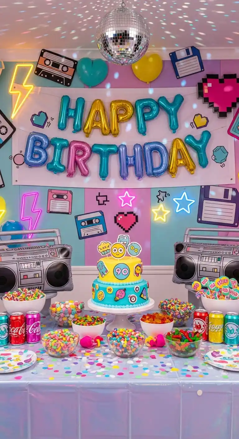 23 Unique Birthday Party Themes for Women You’ll Adore 15 11. Retro 90s Inspired Party