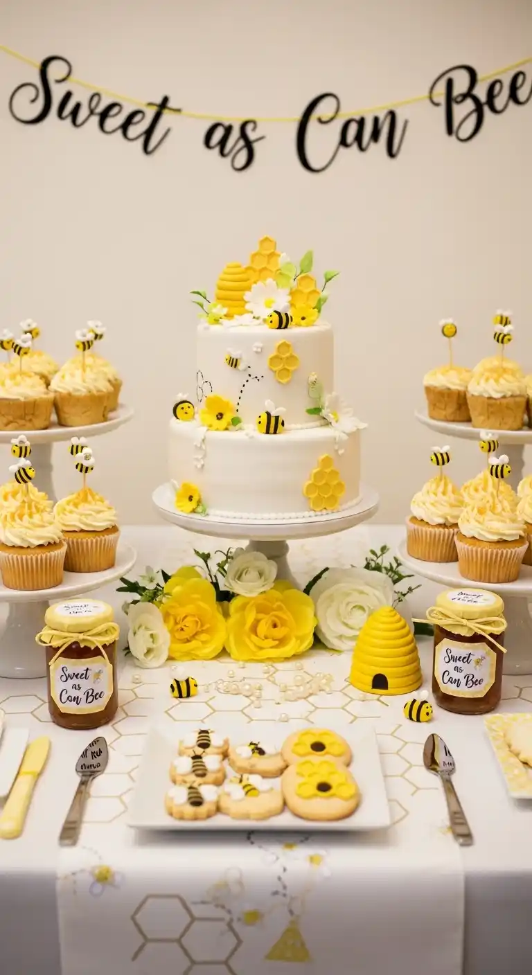 25 Girl Baby Shower Themes That Feel Fresh and Magical 15 11. Sweet as Can Bee Theme