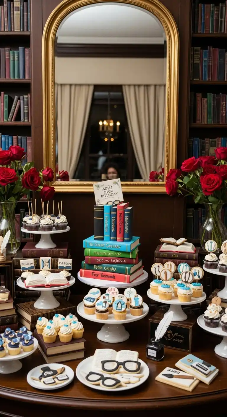 Adult Birthday Party Themes: 17 Fun Ideas to Try 16 12. Book-Lover’s Literary Lounge Theme