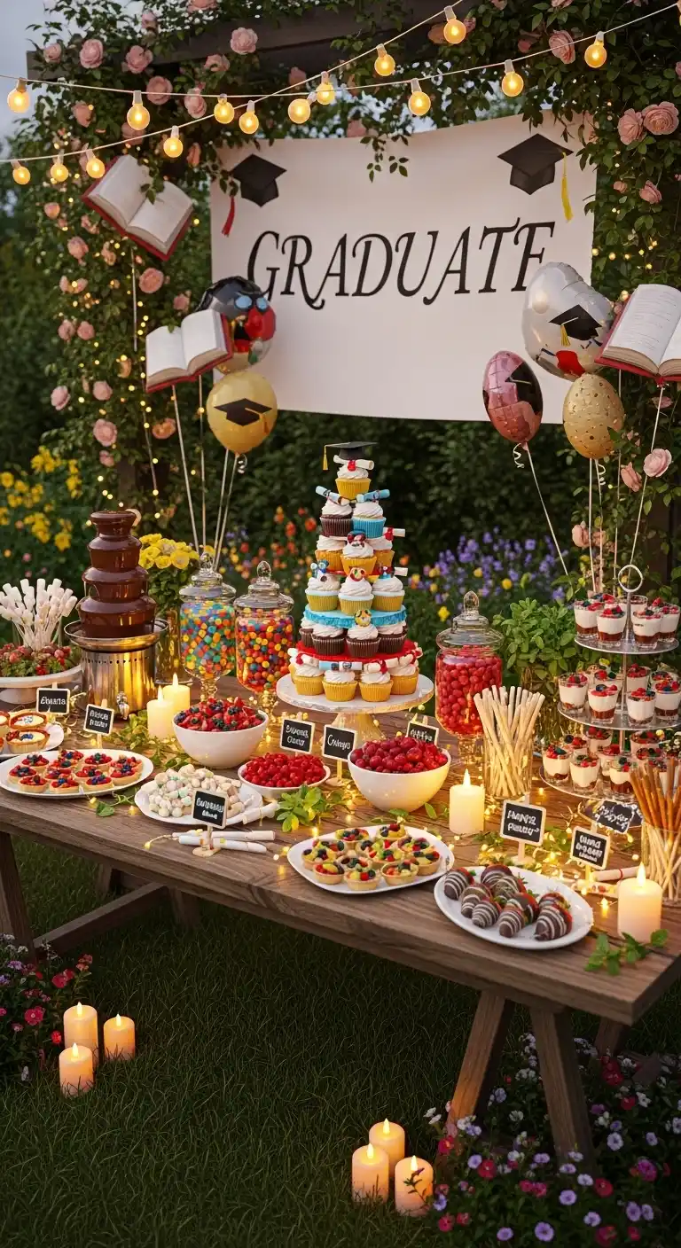 Throw a Memorable Graduation Party: 23 Fun Ideas 16 12. Incorporate a Creative Dessert Display