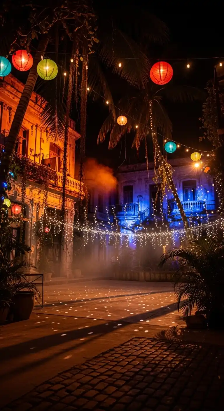 21 Inspiring Havana Nights Party Ideas You’ll Adore 16 12. Lighting Magic for Havana Nights