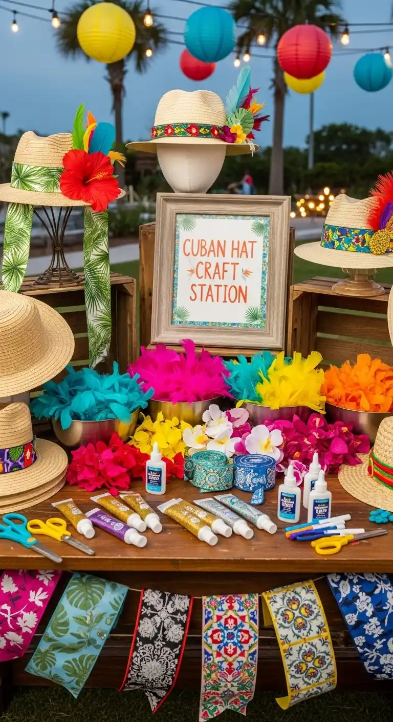 21 Inspiring Havana Nights Party Ideas You’ll Adore 17 13. DIY Cuban Hat Craft Station