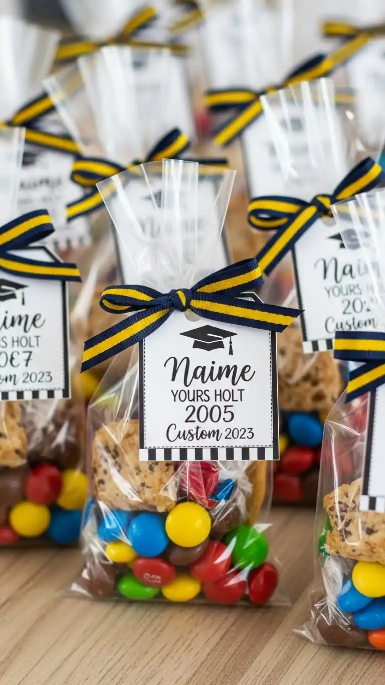 27 Simple DIY Graduation Party Decorations to Try 17 13. DIY Sweet Treat Bags Featuring Custom Tags