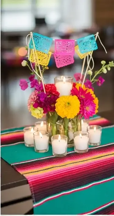 Fiesta Party Decorations: 19 Bright Ideas for a Vibrant Bash 17 13. Festive Candle Displays