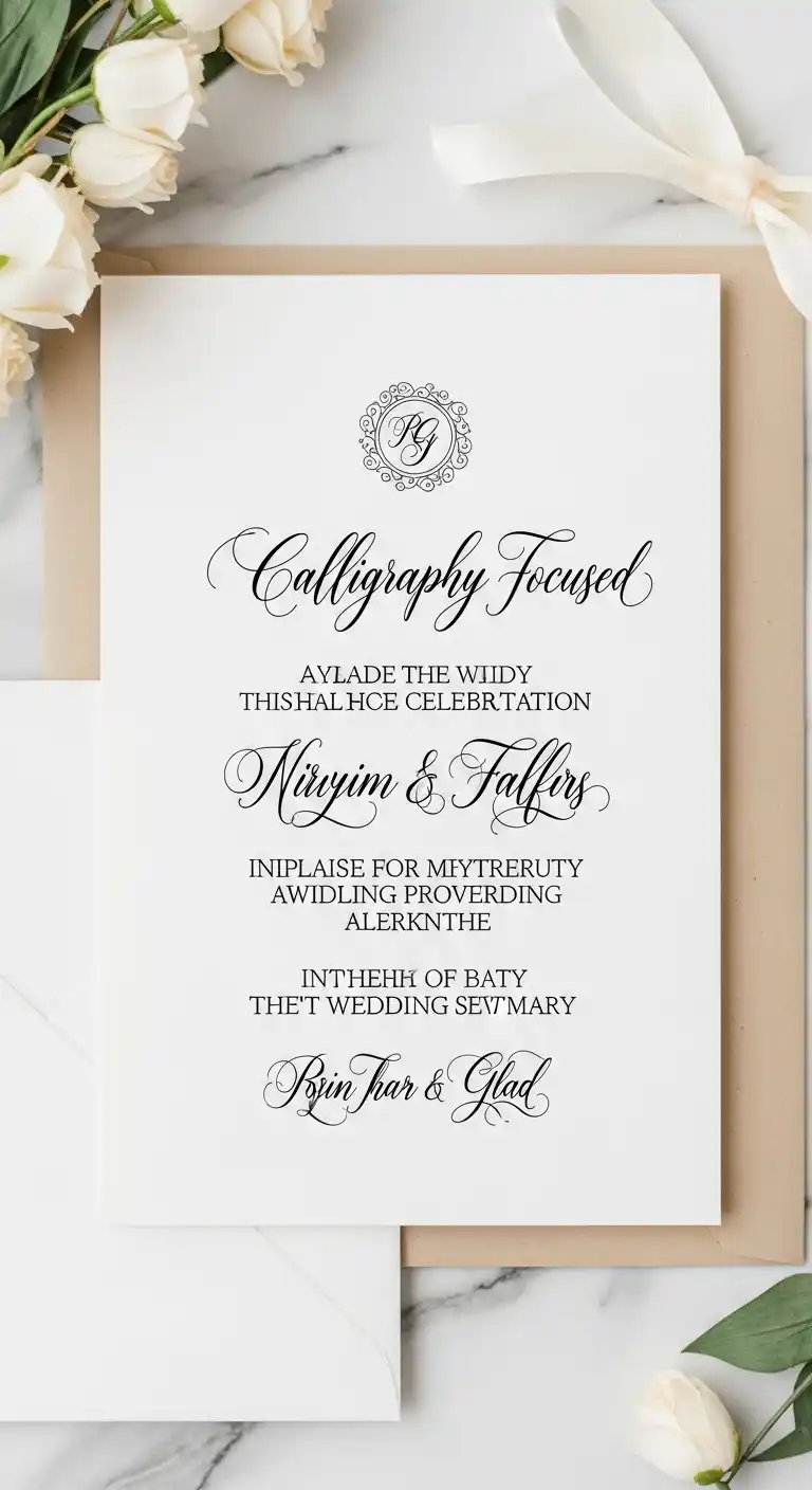 27 Stunning Traditional Wedding Invitations for Any Theme 18 14. Calligraphy-Focused Invitations