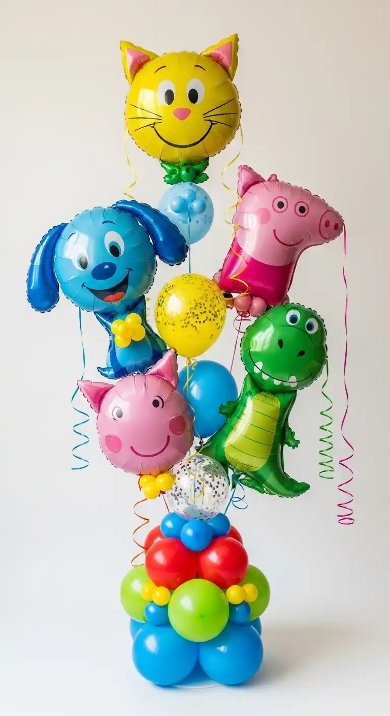 25 Stunning DIY Balloon Centerpiece Ideas on a Budget 18 14. Character-Themed Balloon Centerpiece for Kids’ Parties