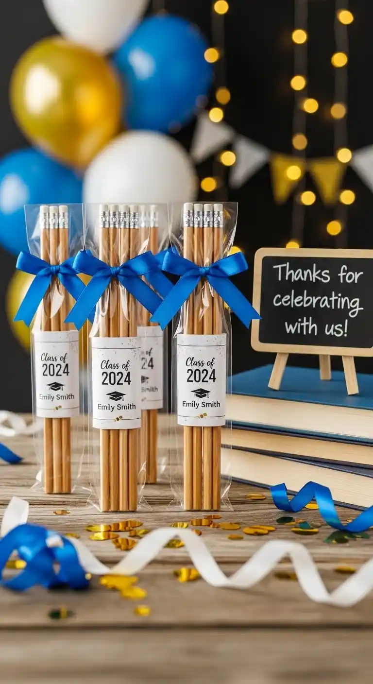 21 DIY Graduation Party Favors That Wow Your Guests 18 14. Custom Pencil Packs