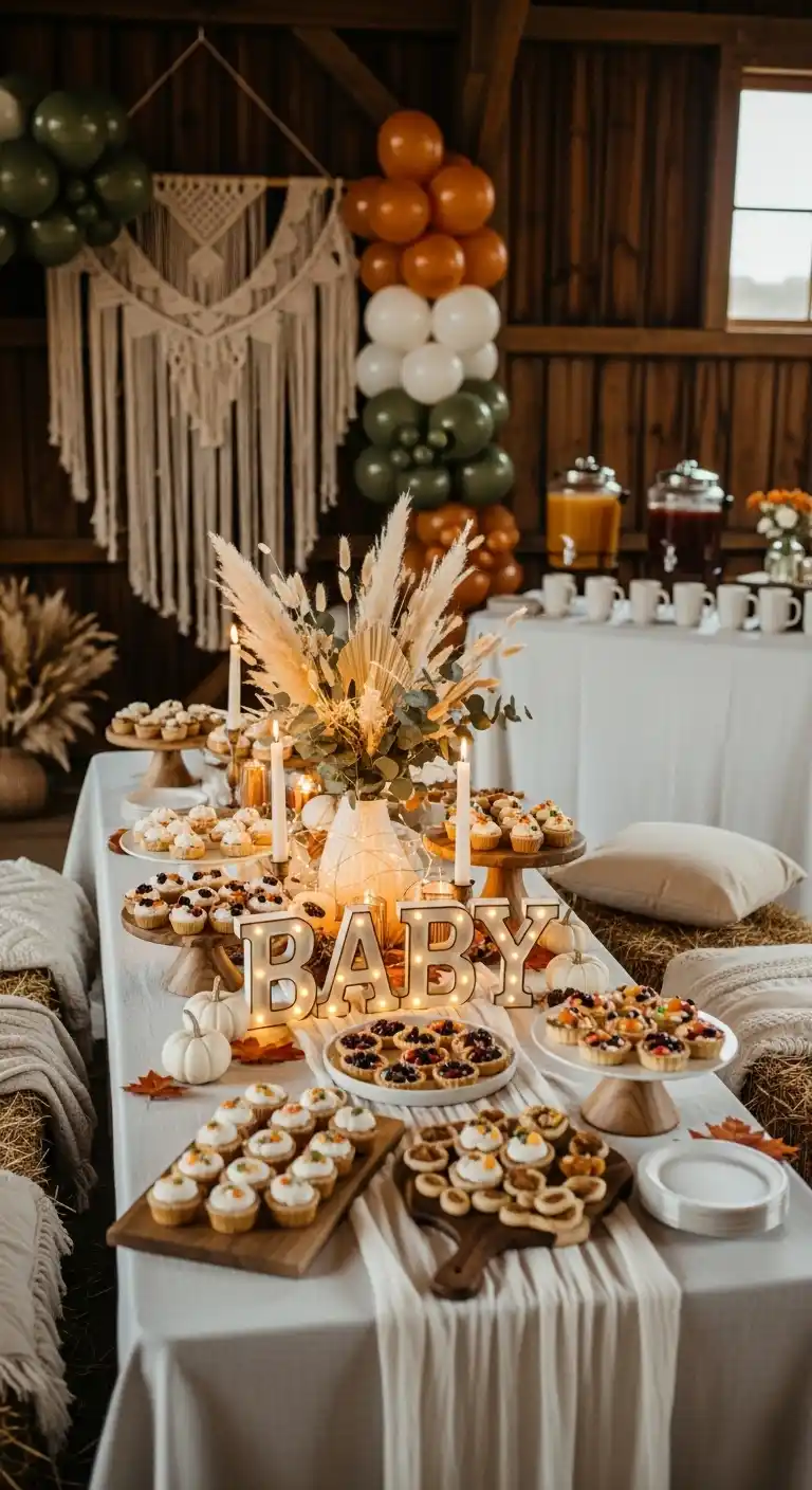 Fall Baby Shower Ideas for a Warm & Stylish Celebration 18 14. Gender-Neutral Minimalist Baby Shower