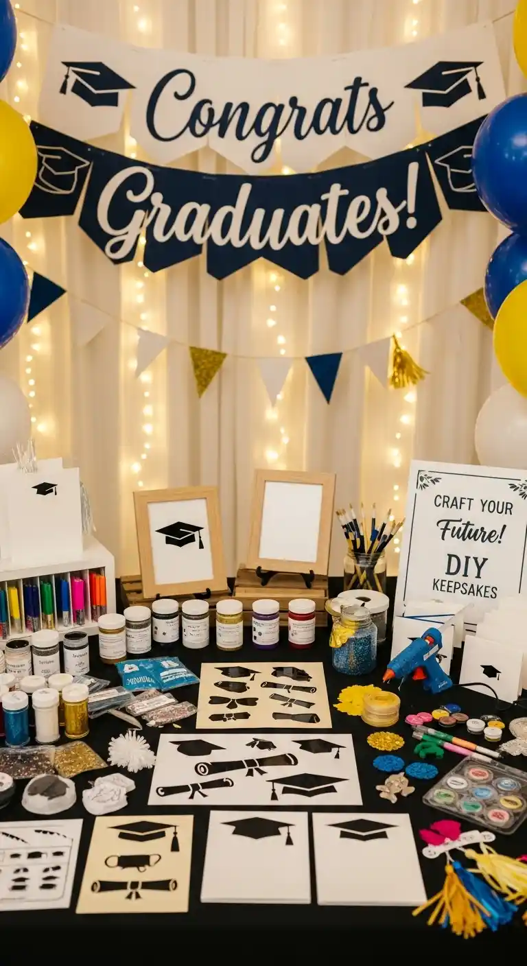 College Graduation Party Ideas: 23 Fun Ways to Celebrate 18 14. Interactive DIY Craft Station