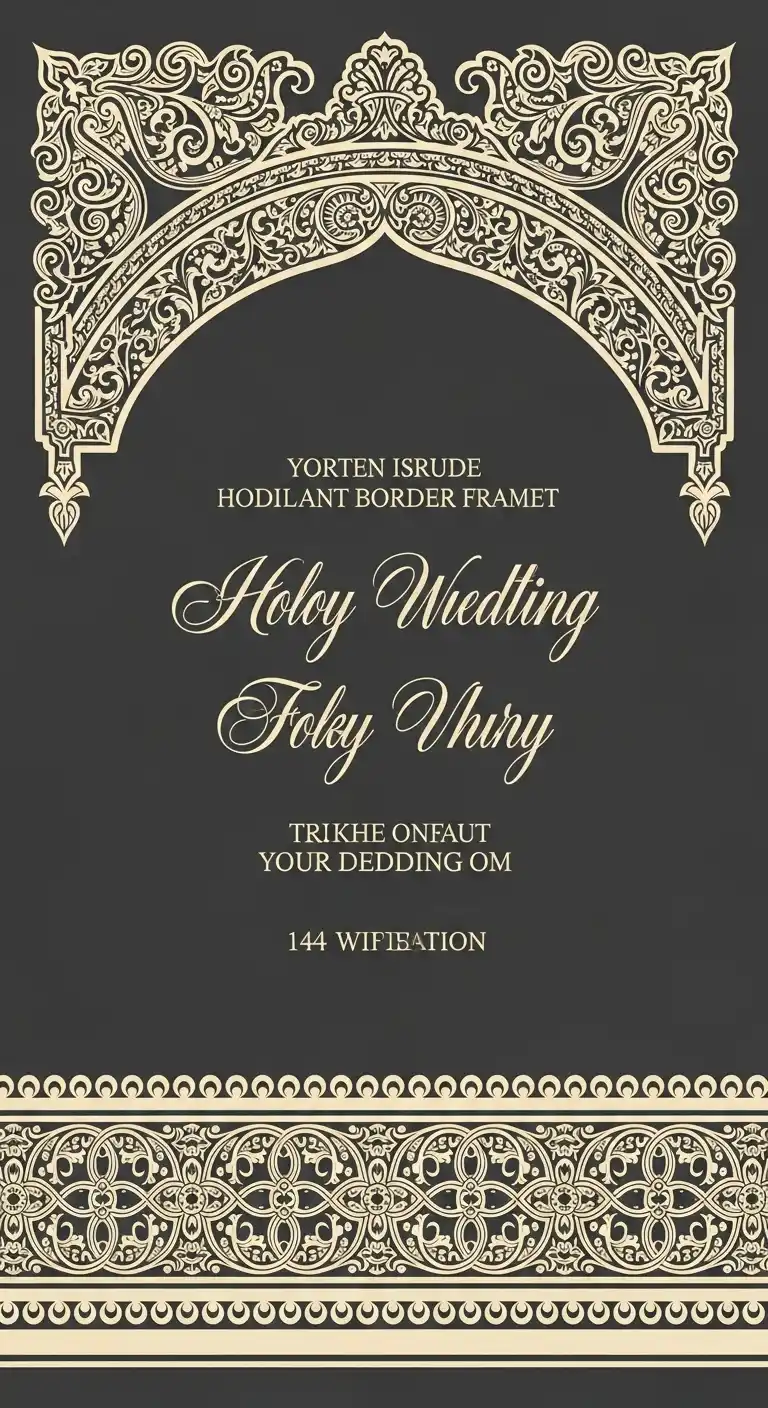 Stylish Wedding Invitations: 21 Chic Designs to Love 18 14. Ornate Border Frames With Delicate Detailing