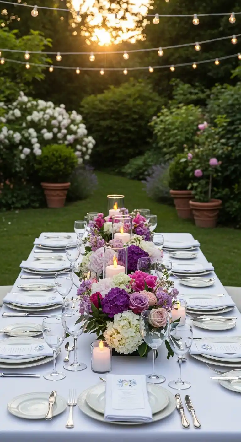 19 Easy Dinner Party Table Settings Inspirations 18 14. Outdoor Garden Dinner Party Table Ideas