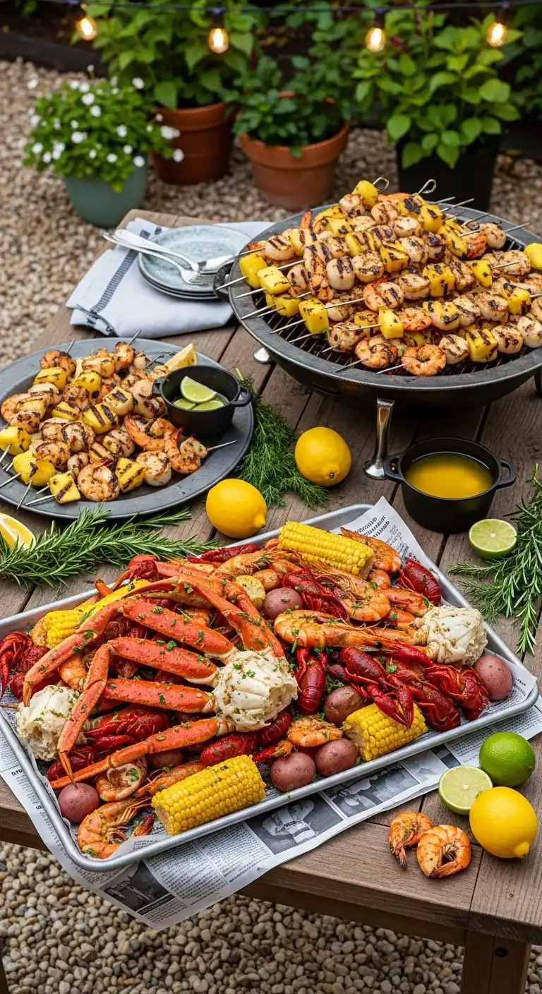 Seafood Boil Party Ideas: 27 Coastal-Inspired Fun Touches 18 14. Seafood Skewers as an Extra Grilled Option