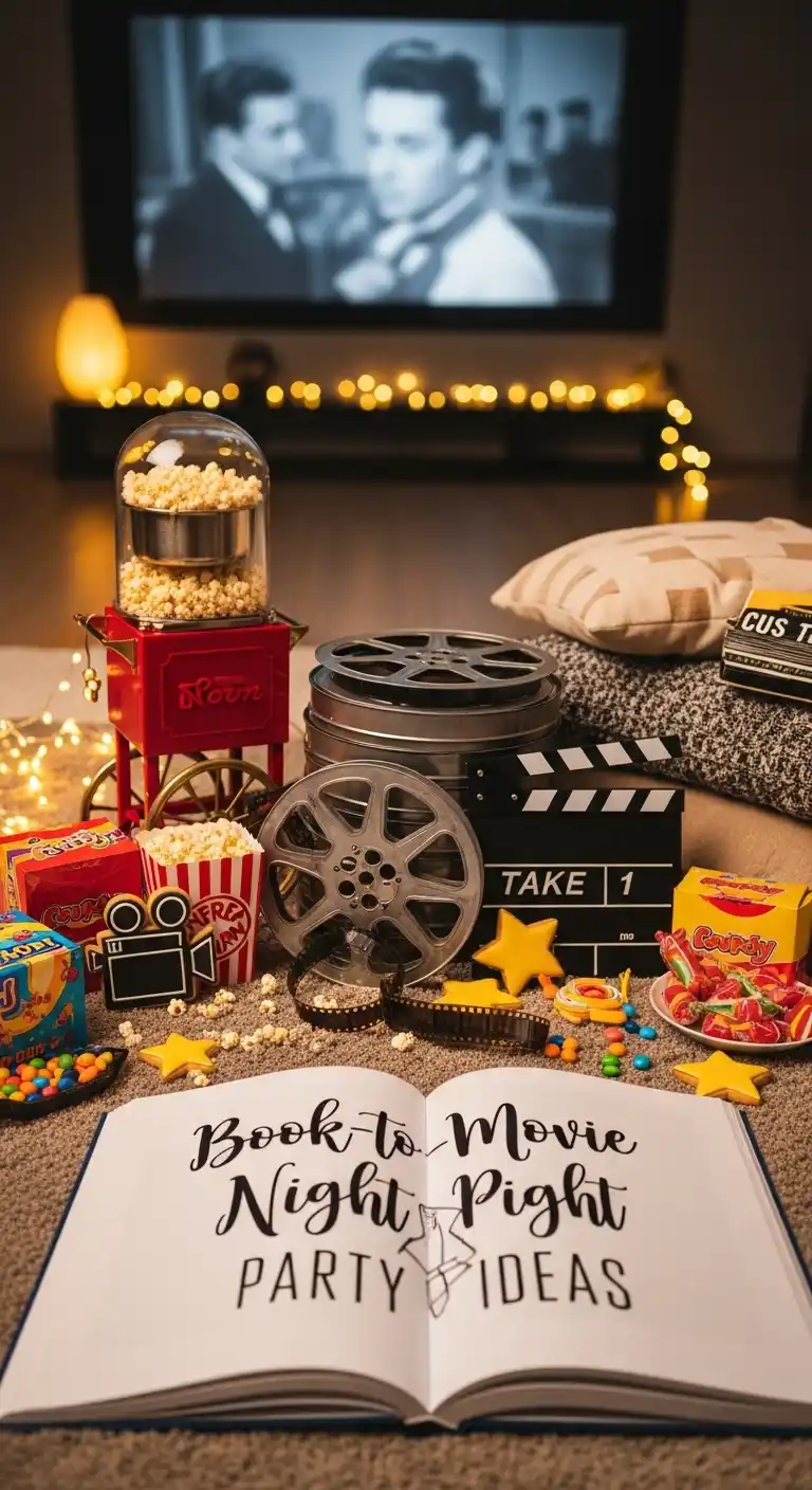 25 Simple + Stylish Movie Night Party Ideas 19 15. Book-to-Movie Night