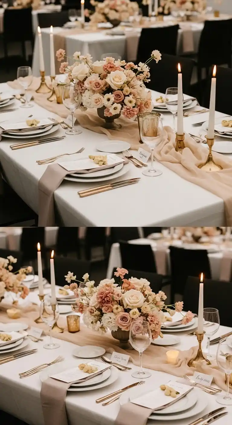 Extravagant Wedding Ideas: 25 Luxe & Stunning Inspirations 19 15. Customized Tabletop Styling with Curated Art Pieces