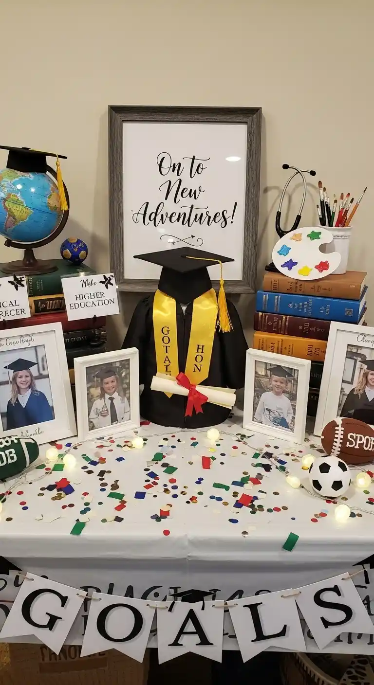 High School Graduation Party: 19 Fun Celebrations 19 15. Graduate Goals Display Table
