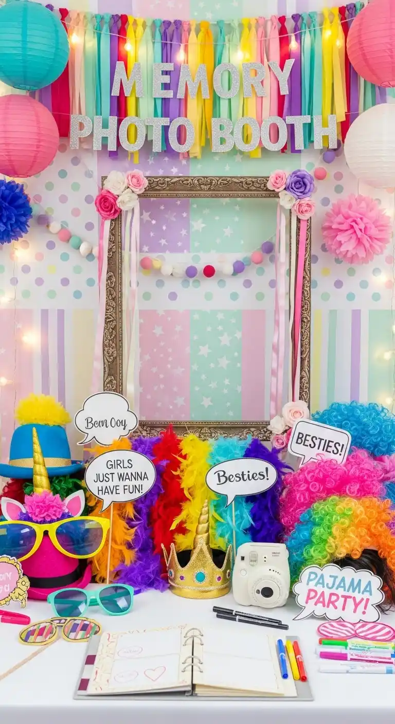 17 Easy Girls Sleepover Party Ideas for a Memorable Night 19 15. Memory Photo Booth Fun