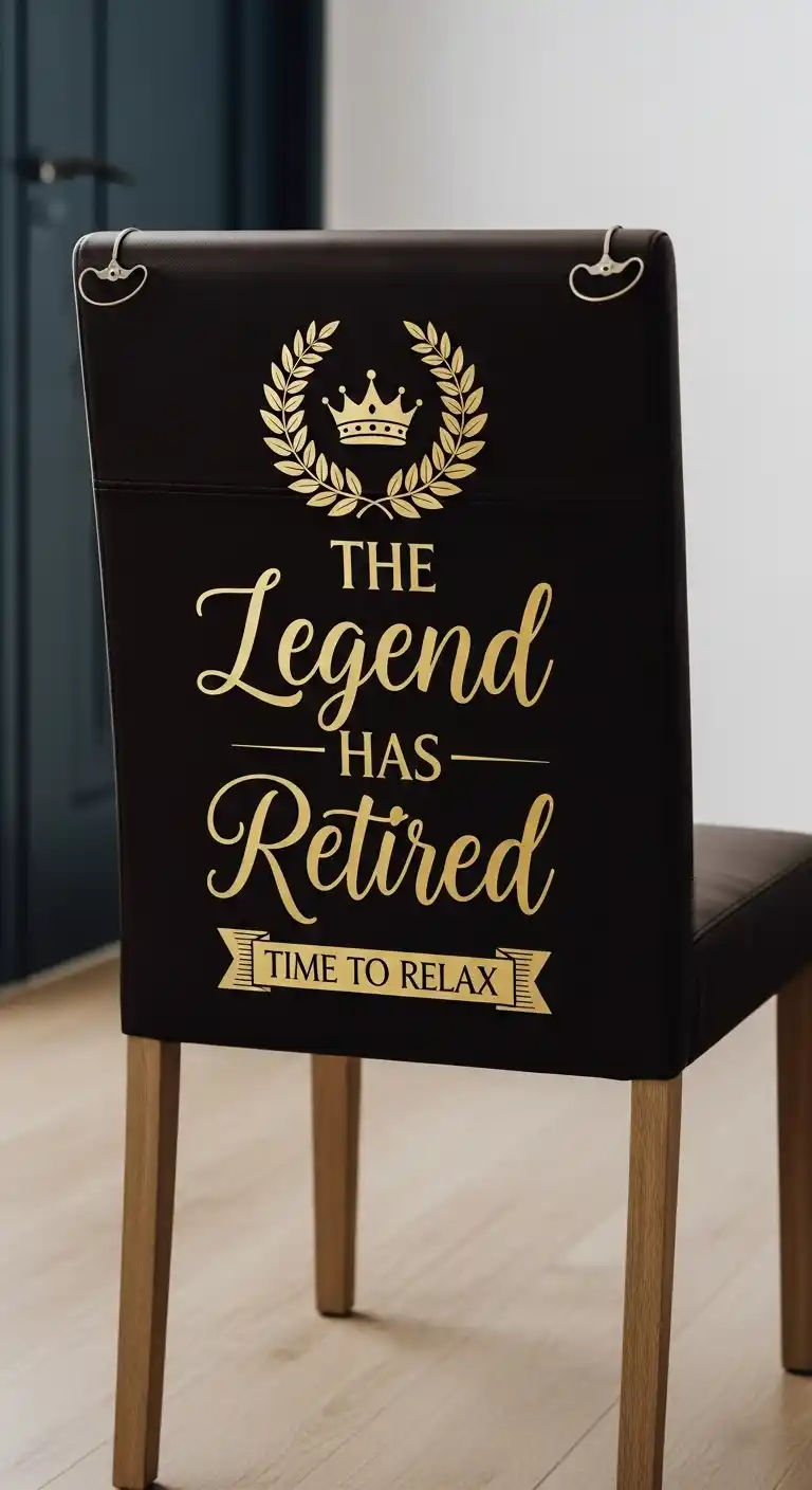Retirement Party Decorations: 21 Stylish Ideas to Try 19 15. Themed Chair Signs for the Retiree