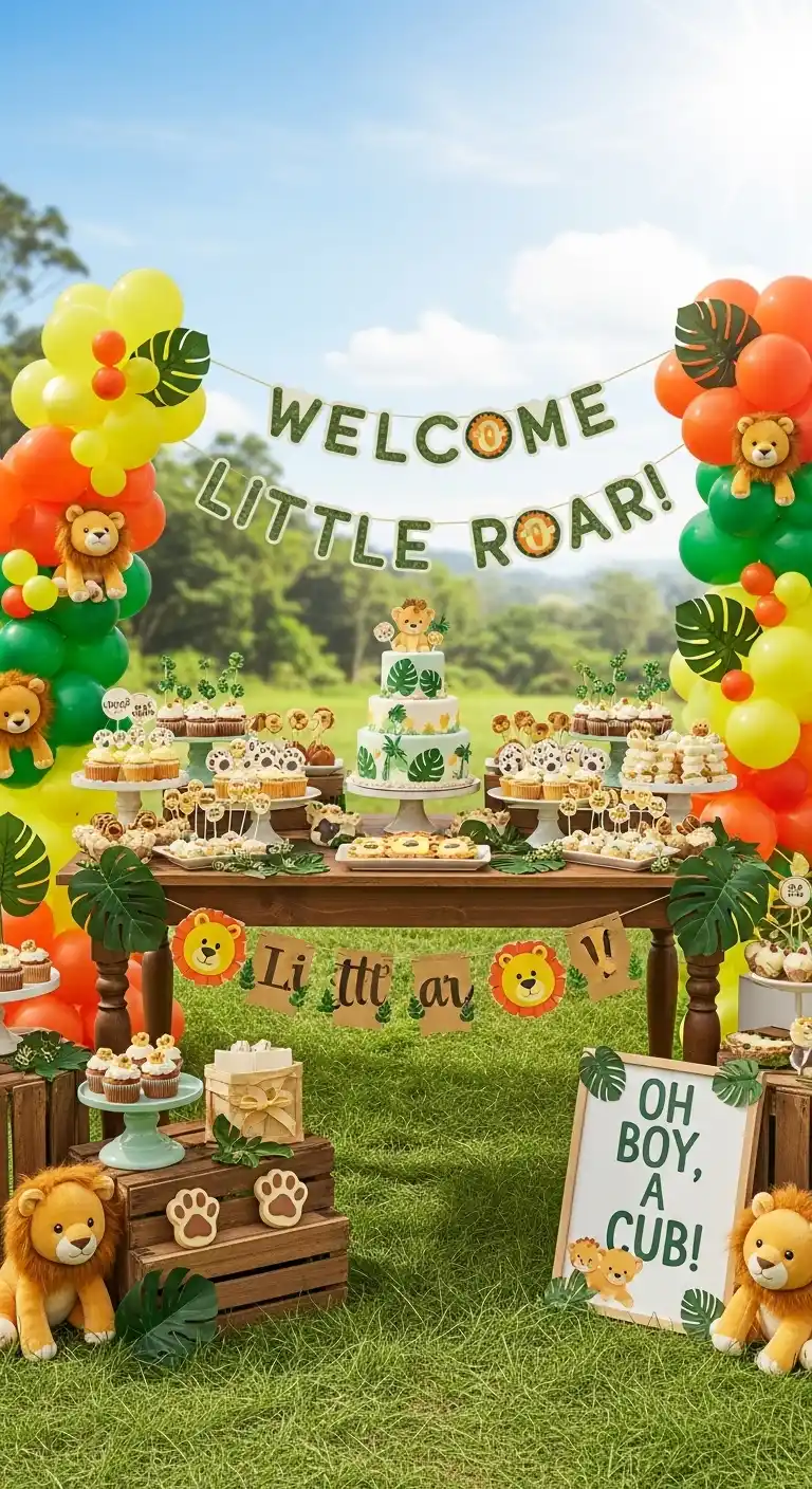 Boy Baby Shower Themes: 21 Unique Ways to Throw a Party 20 16. Baby Lion Cub Theme