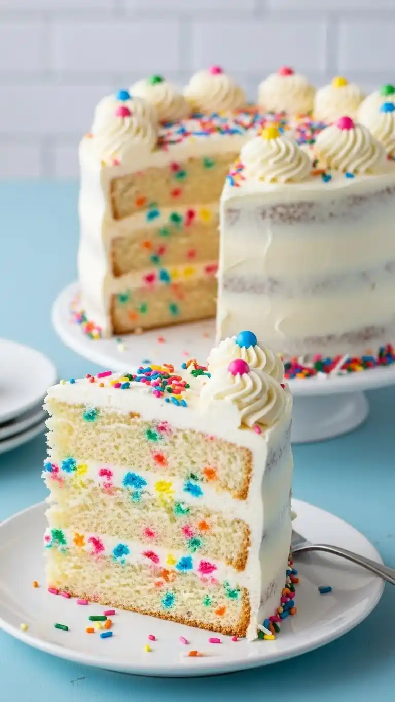 Fathers Day Cake Ideas: 21 Treats Dad Will Love 20 16. Funfetti Celebration Cake for a Light-hearted Surprise