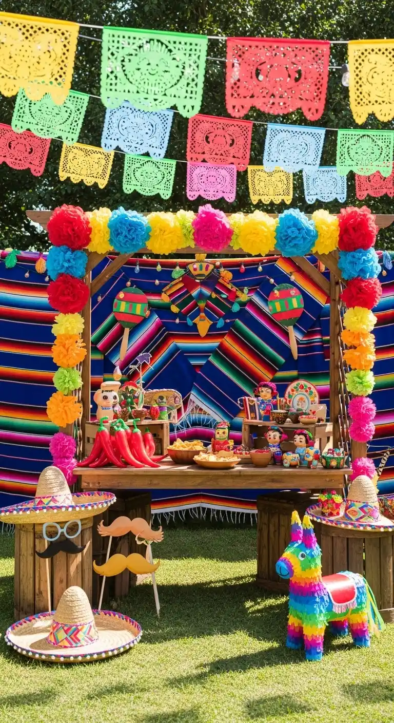 Fiesta Party Decorations: 19 Bright Ideas for a Vibrant Bash 20 16. Party Photo Booth Setup