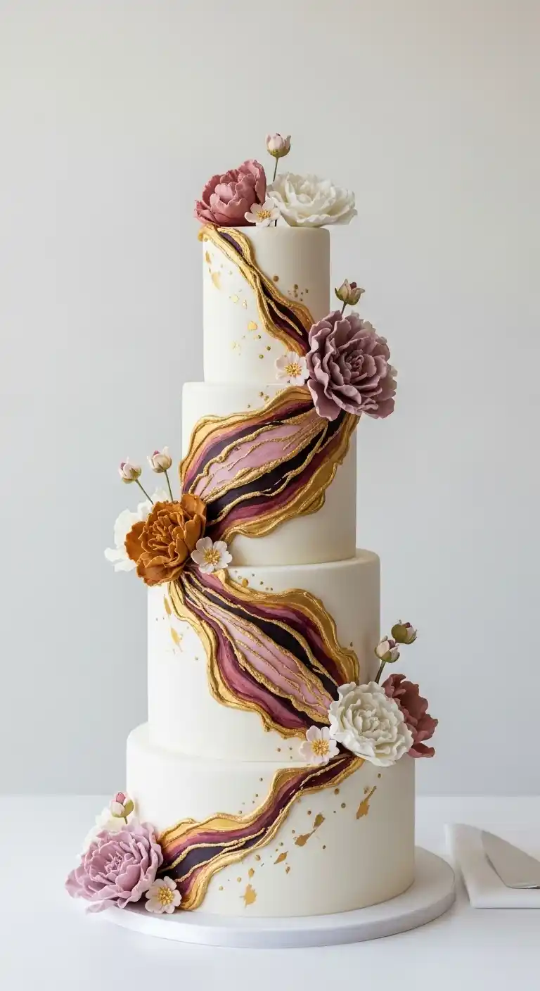 Extravagant Wedding Ideas: 25 Luxe & Stunning Inspirations 20 16. Signature Grand-Scale Cakes with Artistic Themes