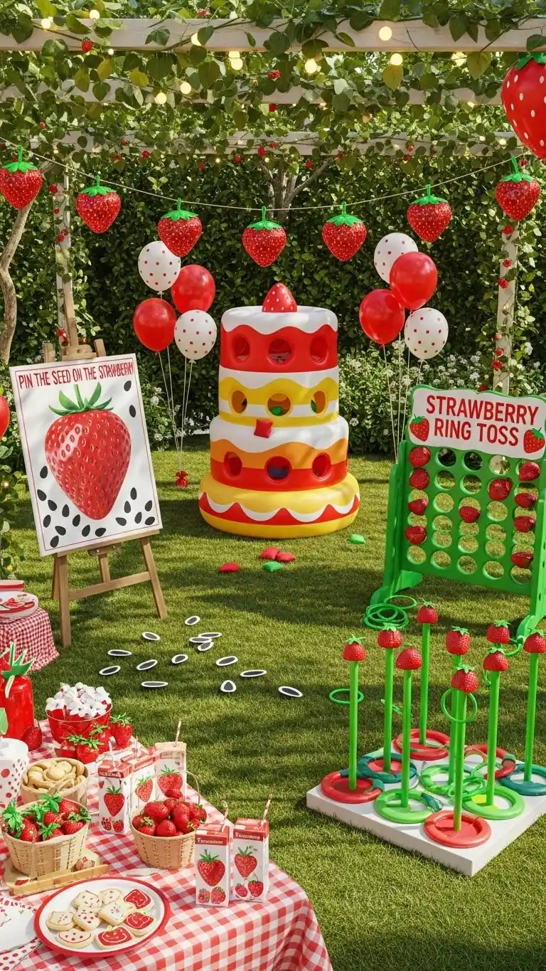 21 Strawberry Themed Party Ideas That Shine 20 16. Strawberry-Inspired Party Games