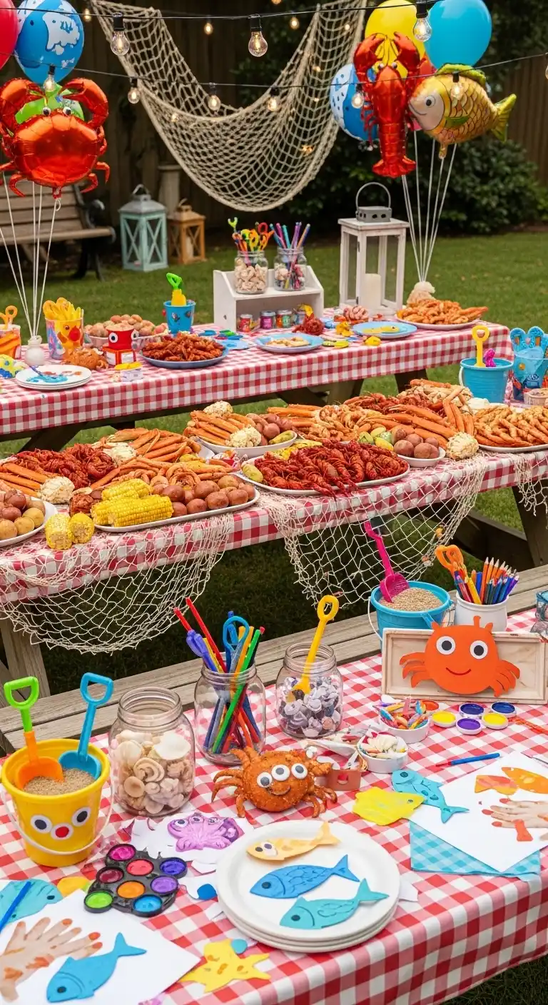 Seafood Boil Party Ideas: 27 Coastal-Inspired Fun Touches 21 17. Seafood-Friendly Kid Activities and Crafts