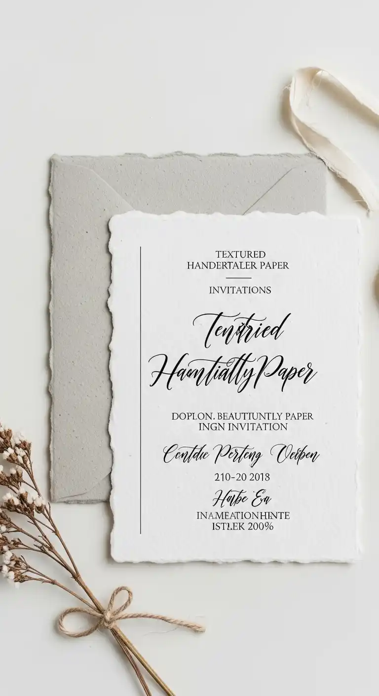 Stylish Wedding Invitations: 21 Chic Designs to Love 21 17. Textured Handmade Paper Invitations