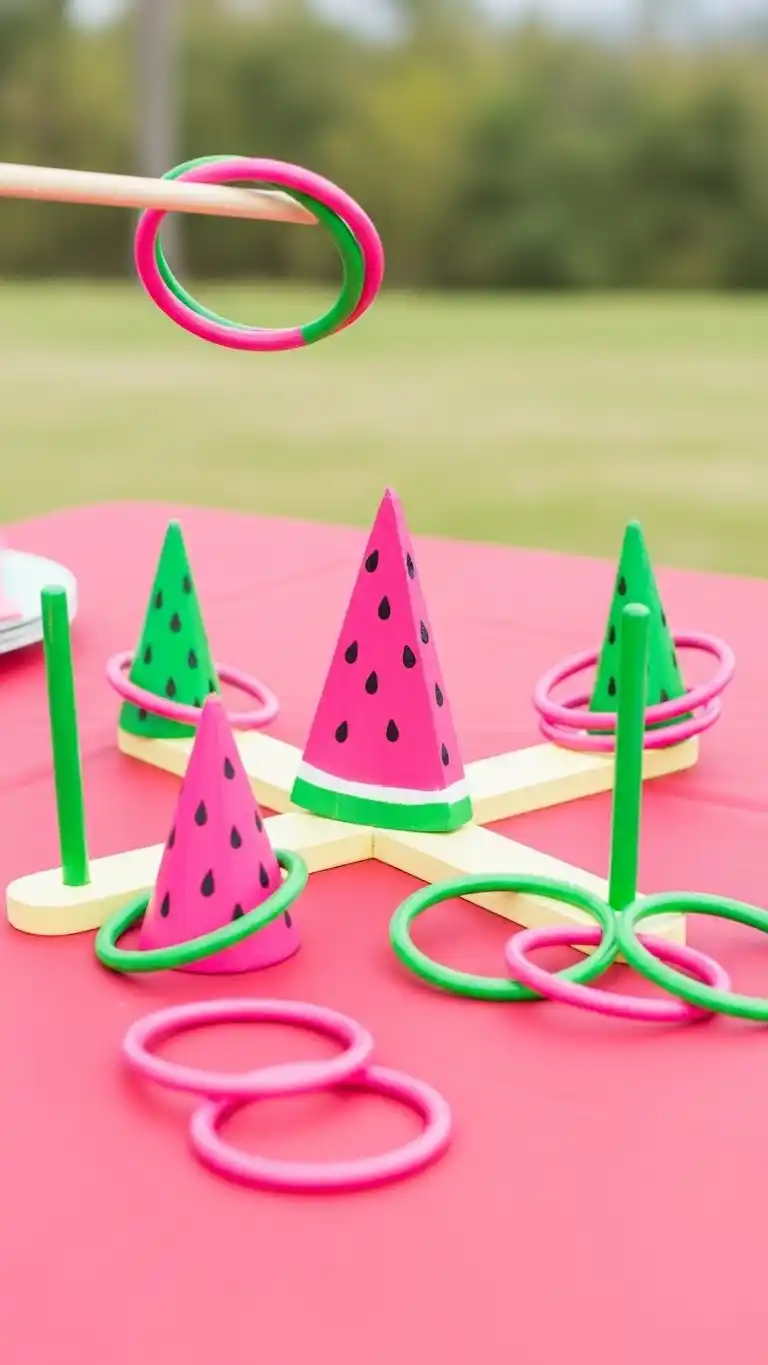 25 Fun Watermelon Themed Party Ideas for a Sweet Celebration 21 17. Watermelon Ring Toss Game Set