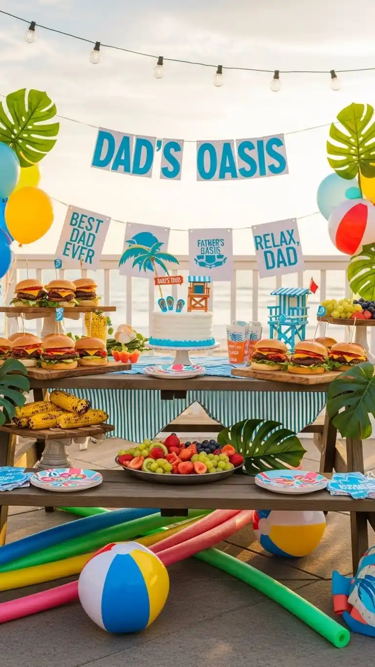 19 Fathers Day Party Themes for a Memorable Day 22 18. Beach or Poolside Family Theme