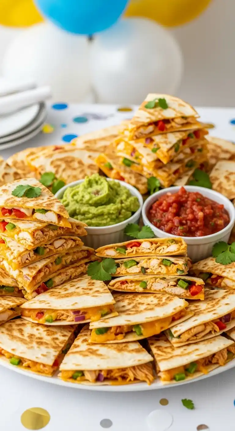 25 Creative Graduation Party Food Ideas to Impress 22 18. Chicken Quesadilla Triangles