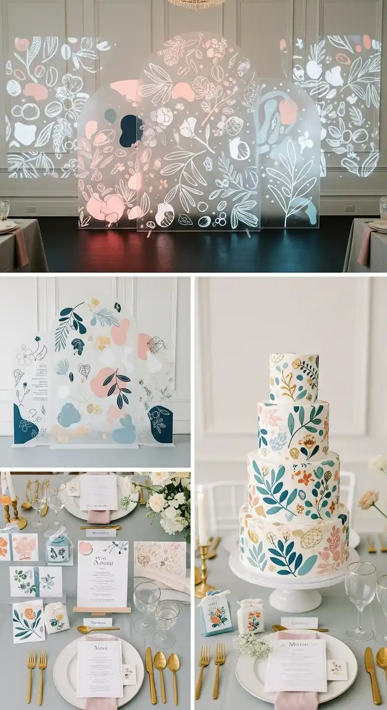 Modern Wedding Ideas: 19 Fresh & Stylish Inspirations 22 18. Custom Illustrations Incorporated into Event Design
