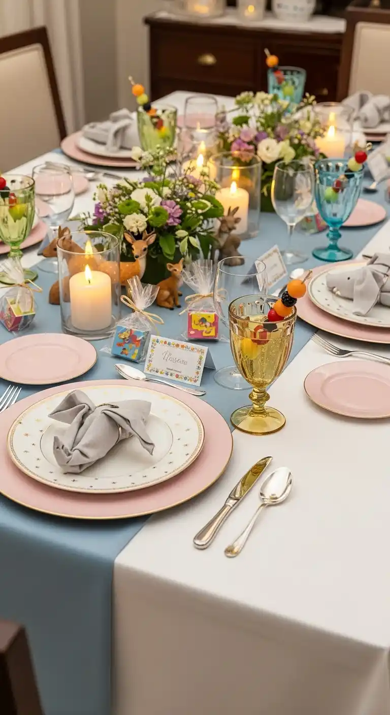 19 Easy Dinner Party Table Settings Inspirations 22 18. Kid-Friendly Elegant Dinner Party Table Settings