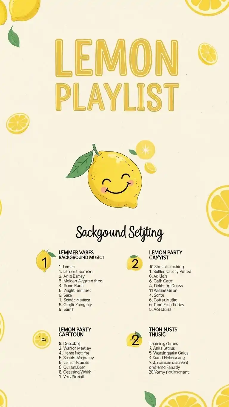 Lemon Themed Party Ideas: 23 Ways to Celebrate in Style 22 18. Lemon Party Playlist and Mood Setting
